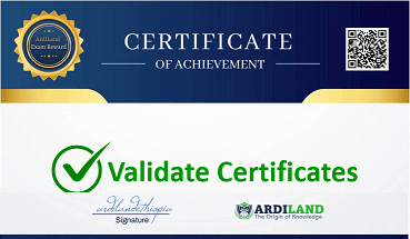 Certificate validation - Course page